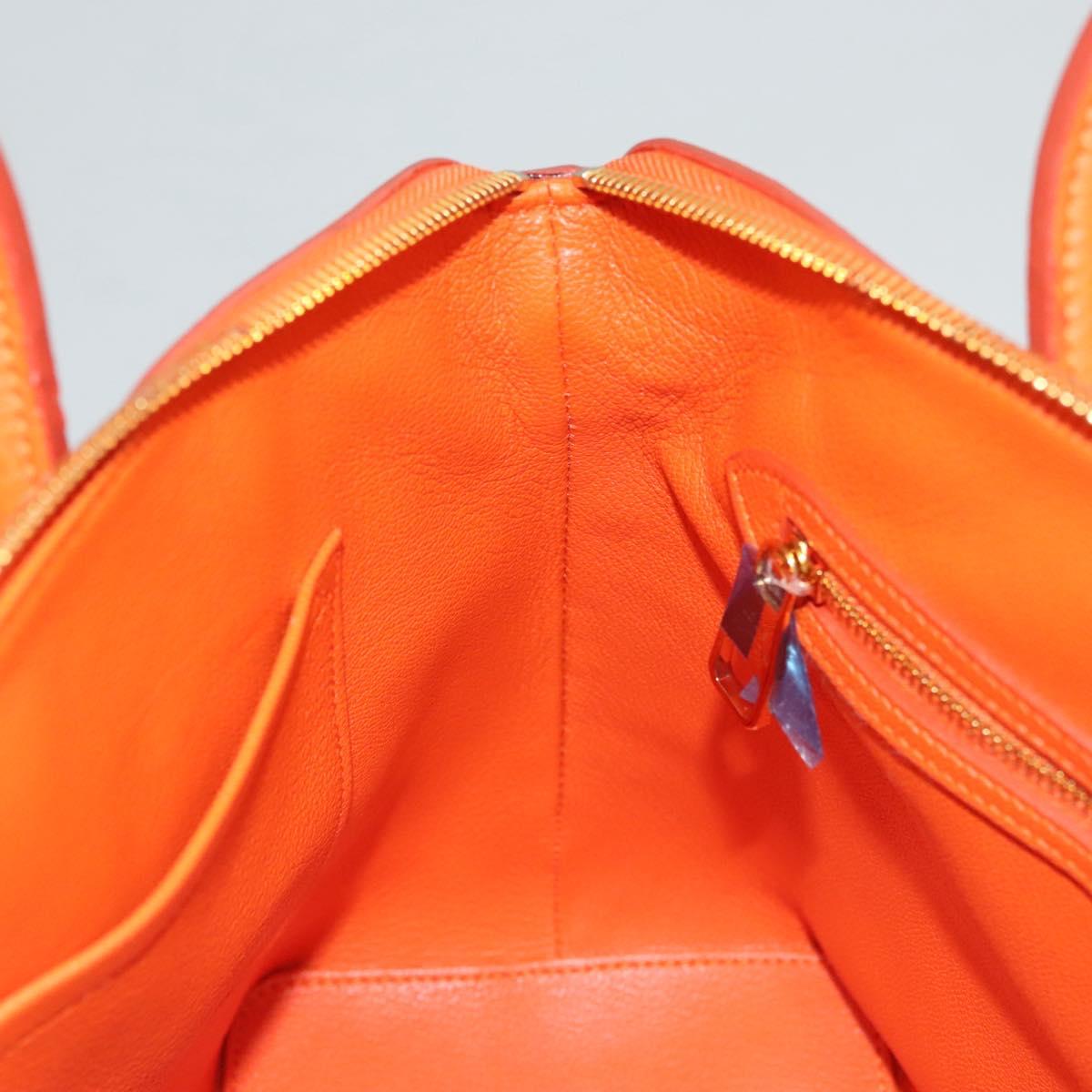 Louis Vuitton Lockit, Orange, Leather, handbag