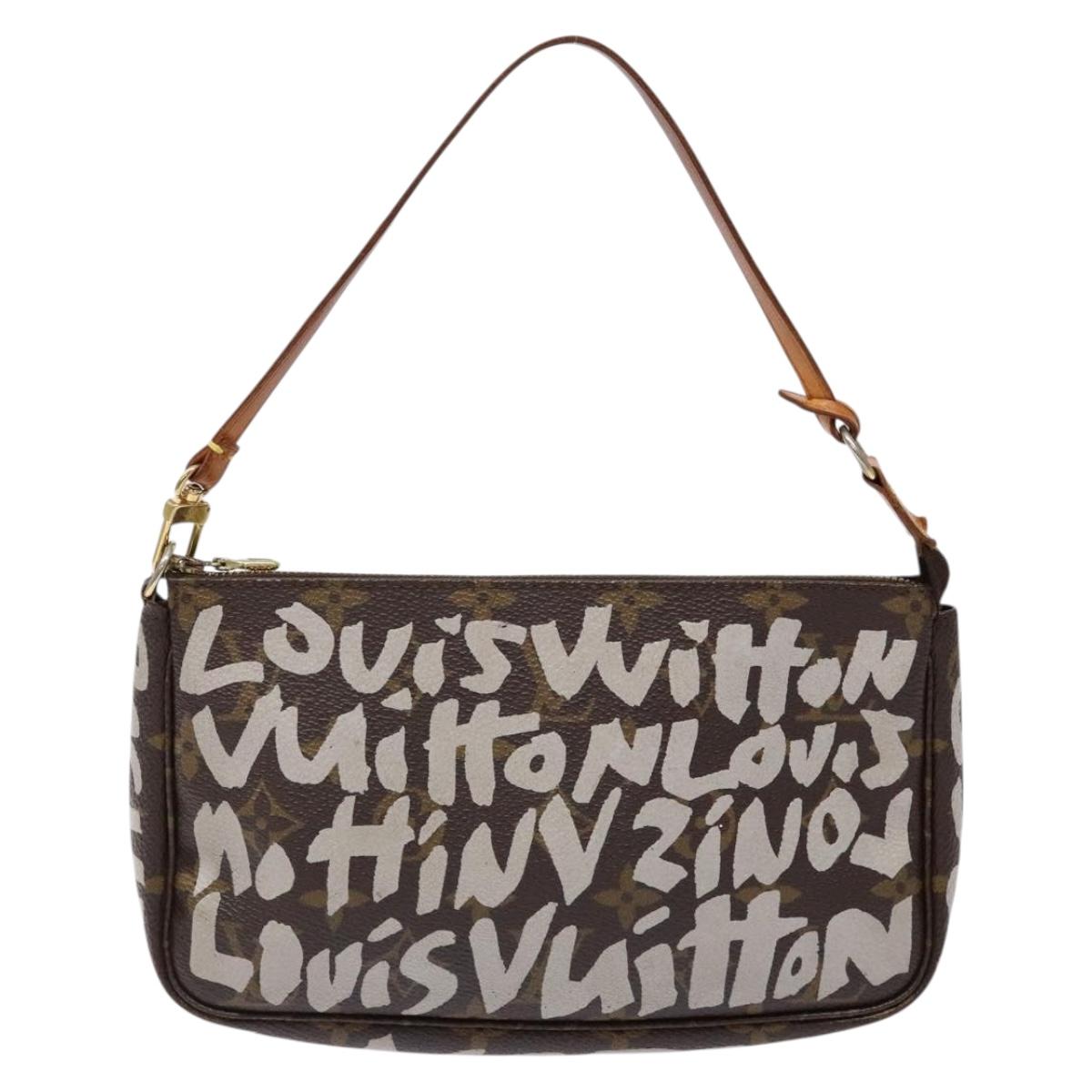 Louis Vuitton Pochette Accessoire, Brown, Canvas, clutch