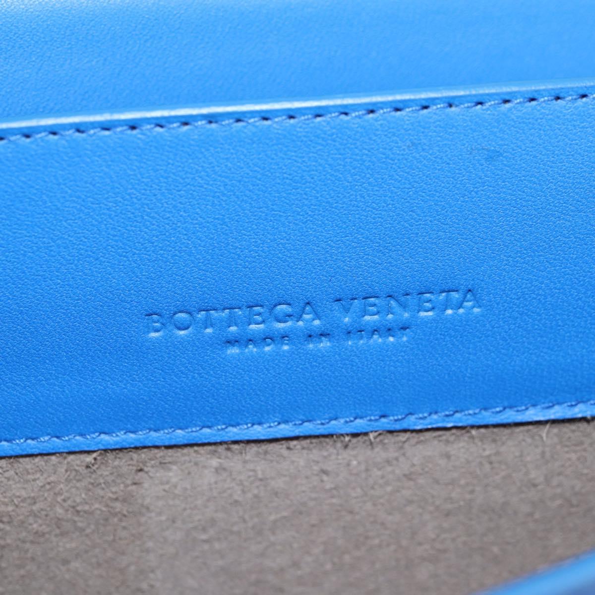 Bottega Veneta Intrecciato, Blue, Leather, shoulder