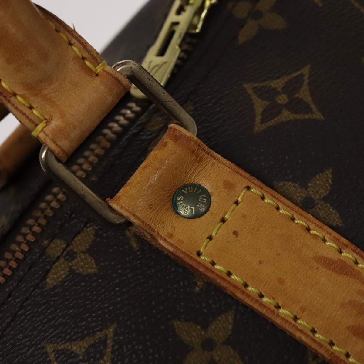 Louis Vuitton Keepall 60, Brown, Canvas, travel