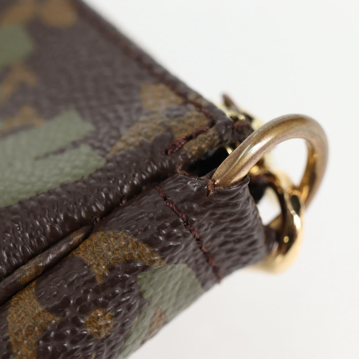 Louis Vuitton Pochette Accessoire, Brown, Canvas, clutch