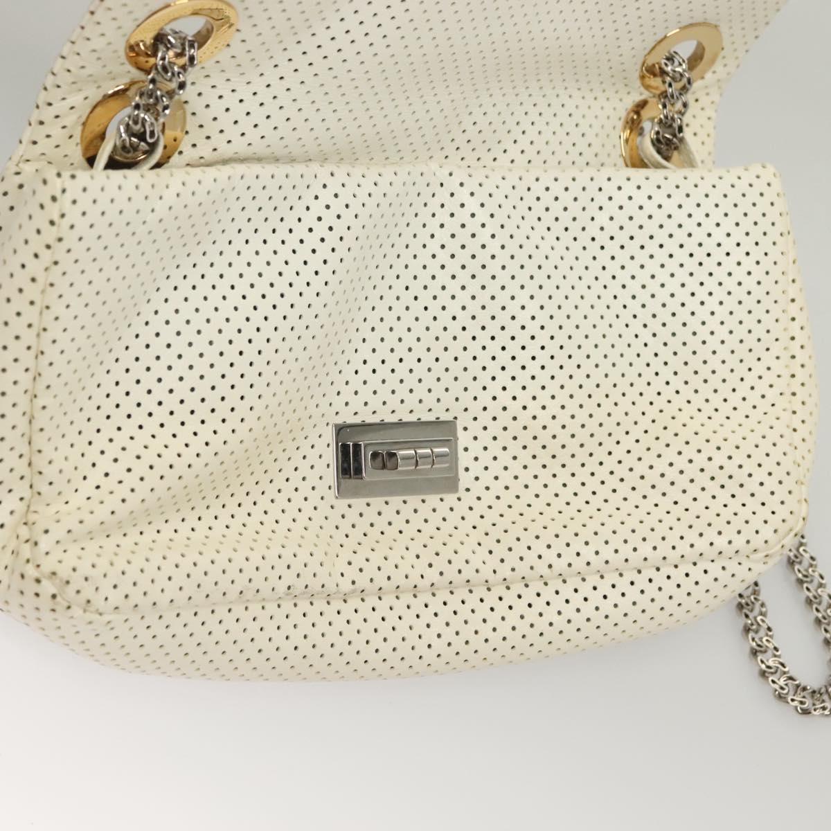 "Chanel 2,55", White, Leather, shoulder