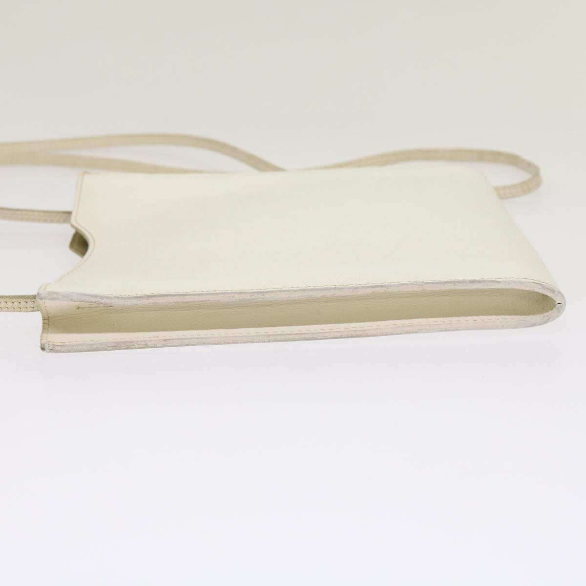 Hermès, White, Leather, shoulder