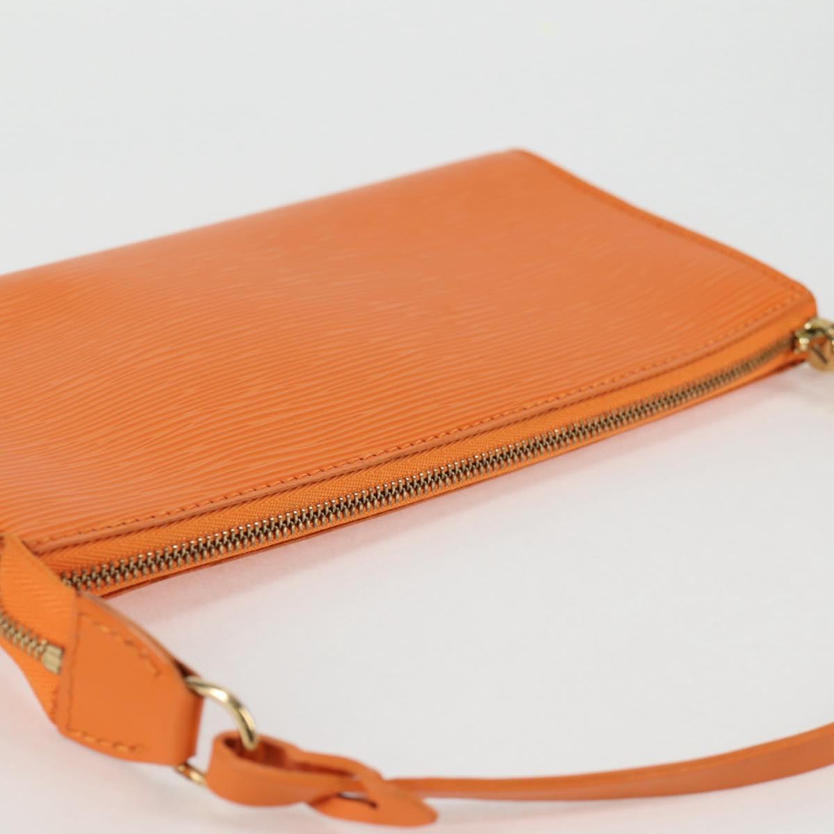 Louis Vuitton Pochette Accessoire, Orange, Leather, clutch