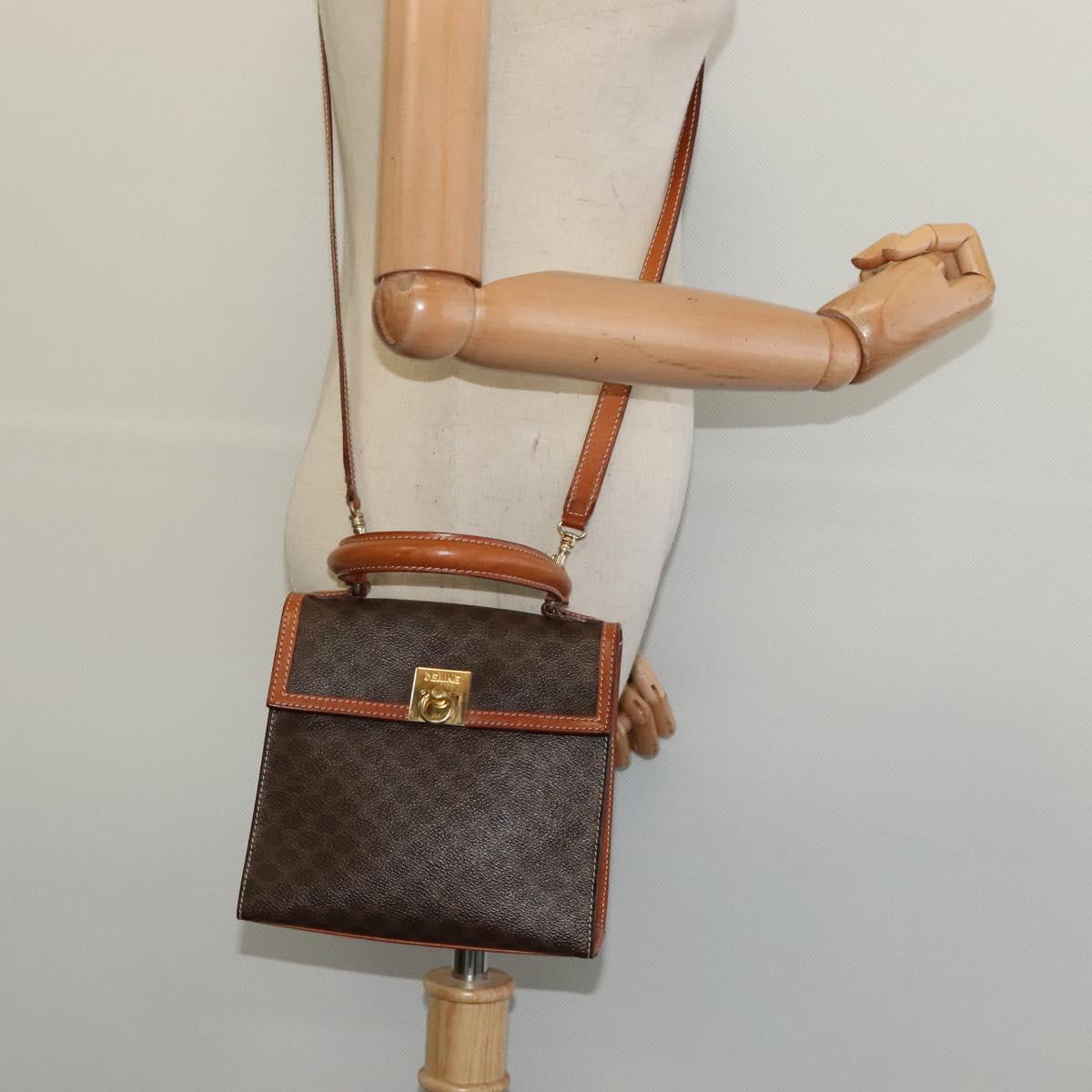 Céline Triomphe, Brown, Canvas, handbag