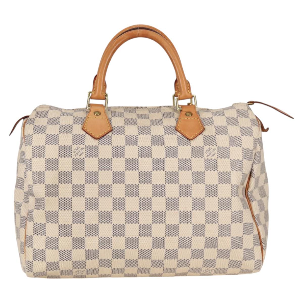 Louis Vuitton Speedy 30, White, Canvas, handbag