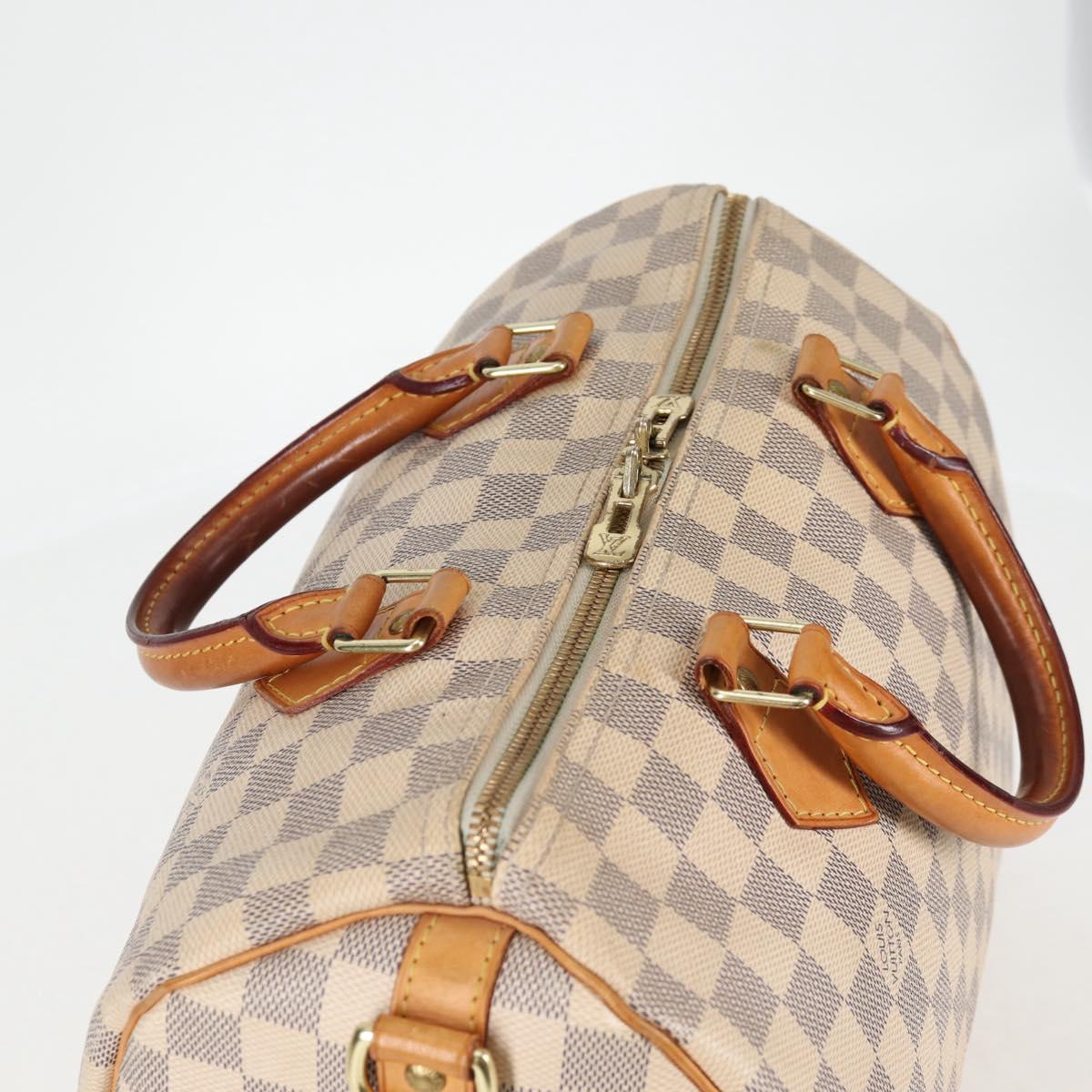 Louis Vuitton Speedy 30, White, Canvas, handbag