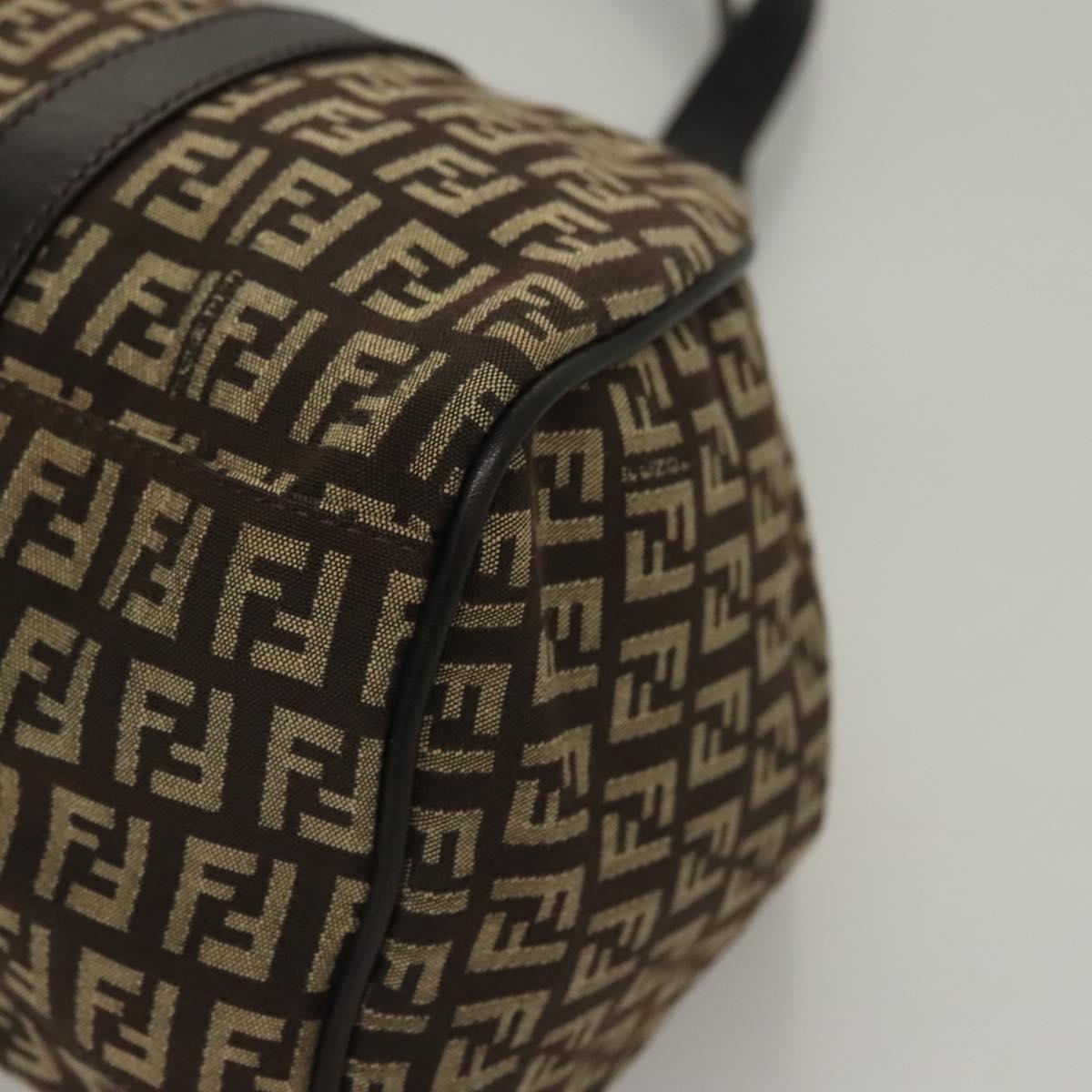 Fendi Zucchino, Brown, Canvas, shoulder