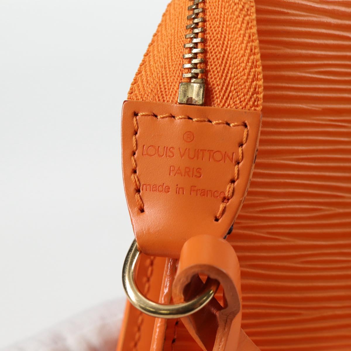 Louis Vuitton Pochette Accessoire, Orange, Leather, clutch