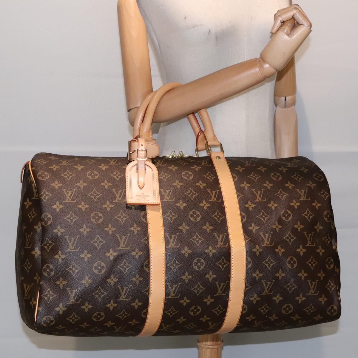 Louis Vuitton Keepall 50, Brown, Canvas, travel