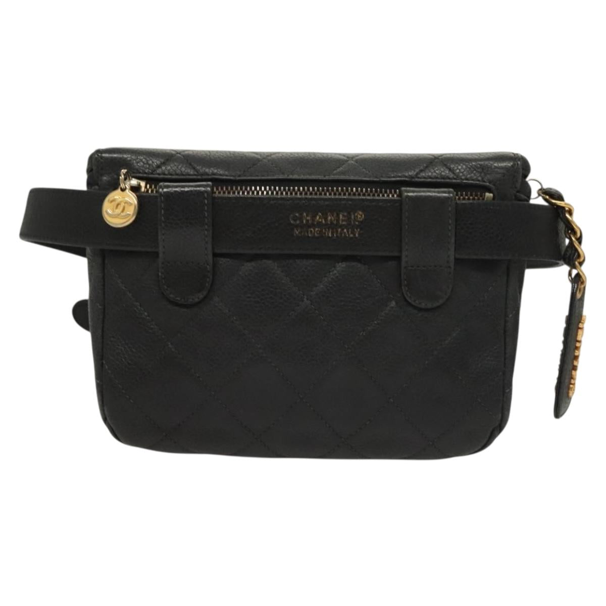 Chanel Vintage, Black, Leather, shoulder