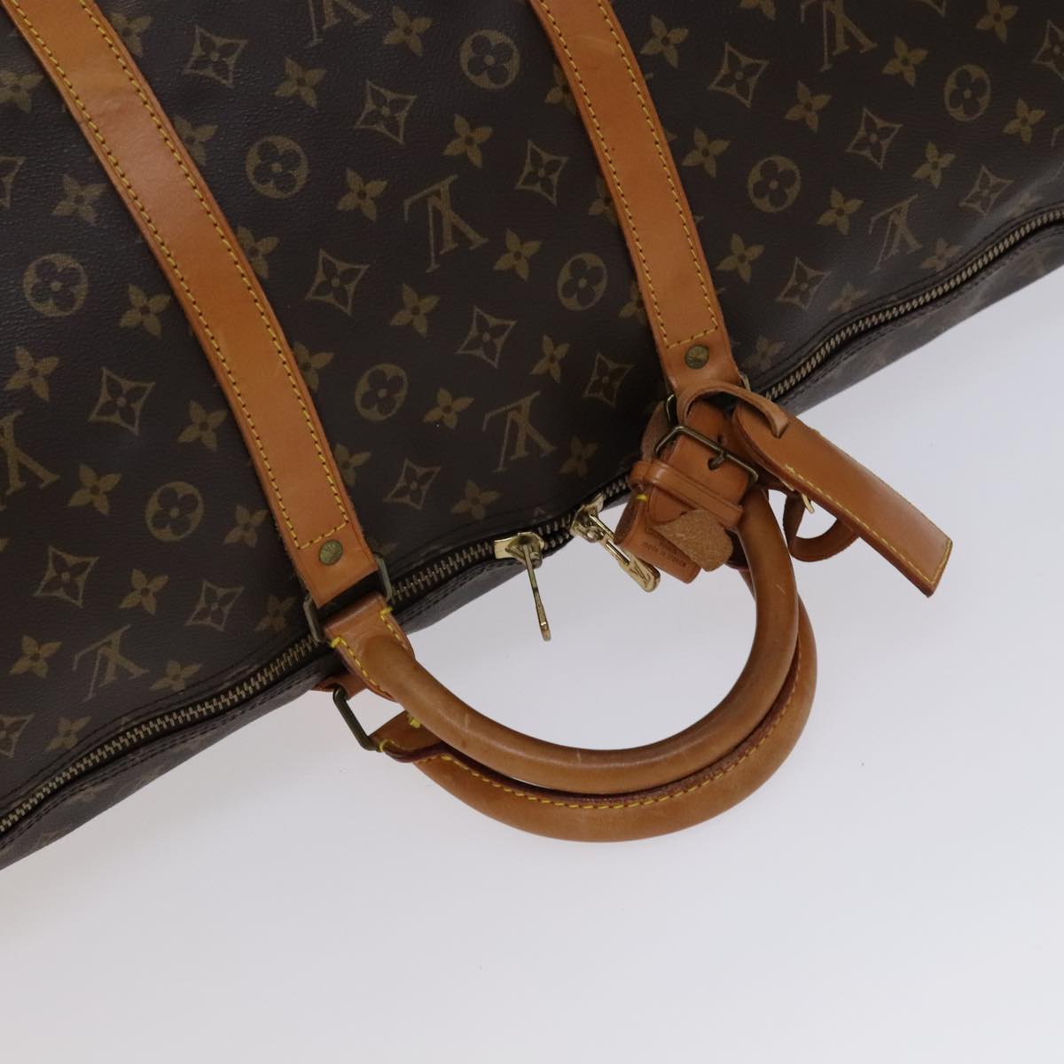 Louis Vuitton Keepall Bandoulière 60, Brown, Canvas, travel