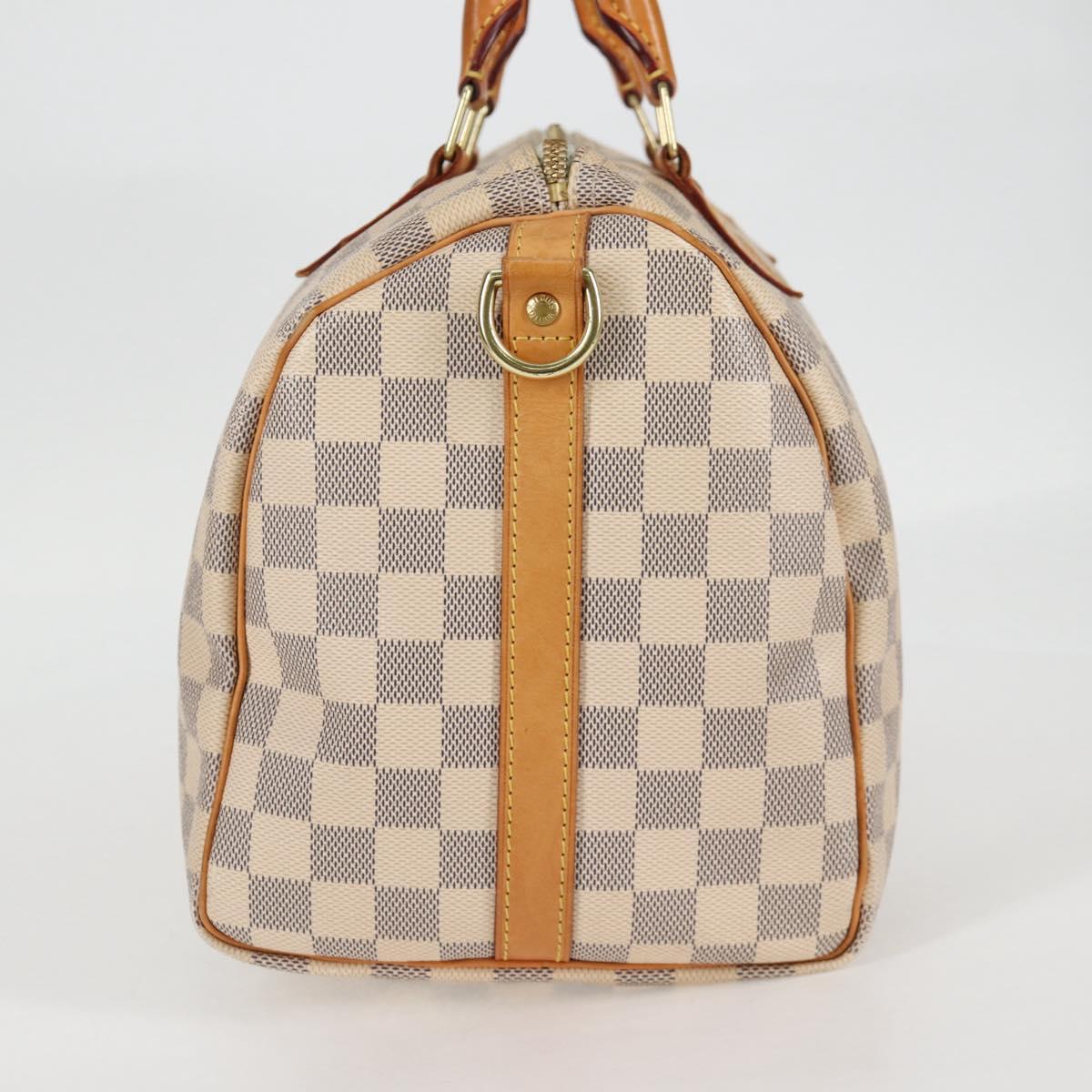 Louis Vuitton Speedy 30, White, Canvas, handbag