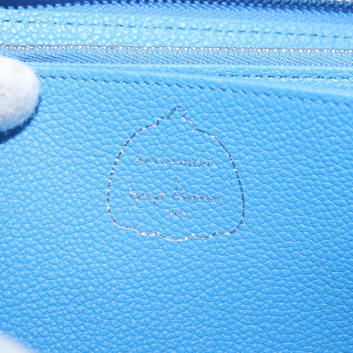 Louis Vuitton Portefeuille zippy, Blue, Leather, wallet