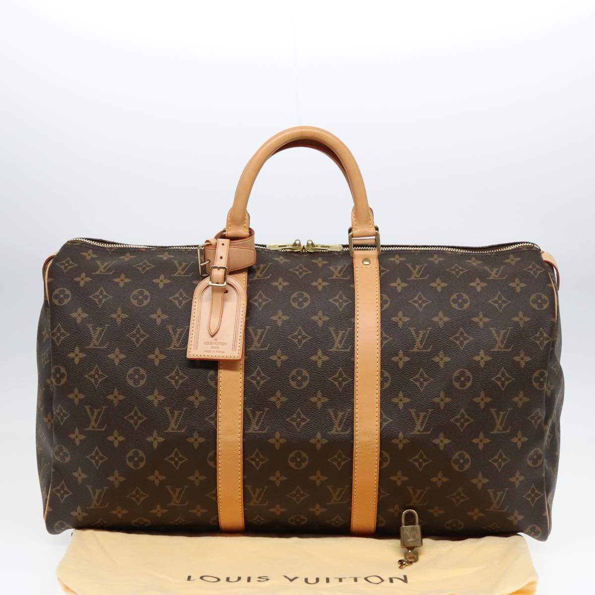 Louis Vuitton Keepall 50, Brown, Canvas, travel