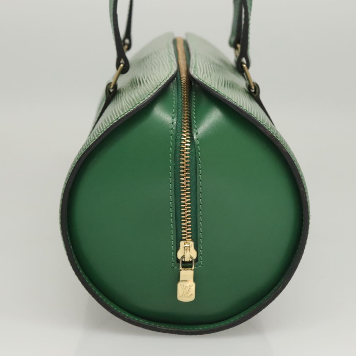 Louis Vuitton Soufflot, Green, Leather, handbag