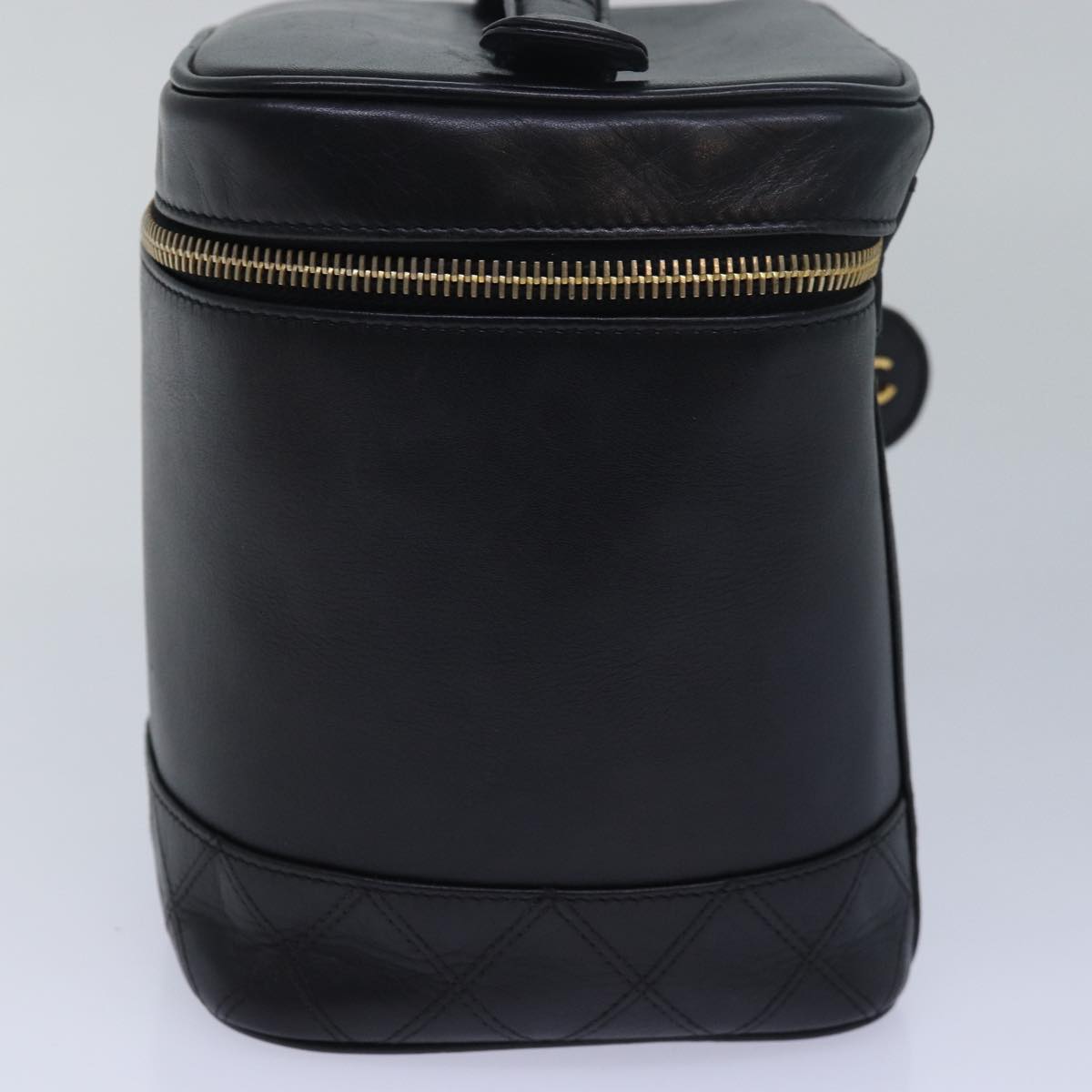 Chanel Vanity, Black, Leather, clutch