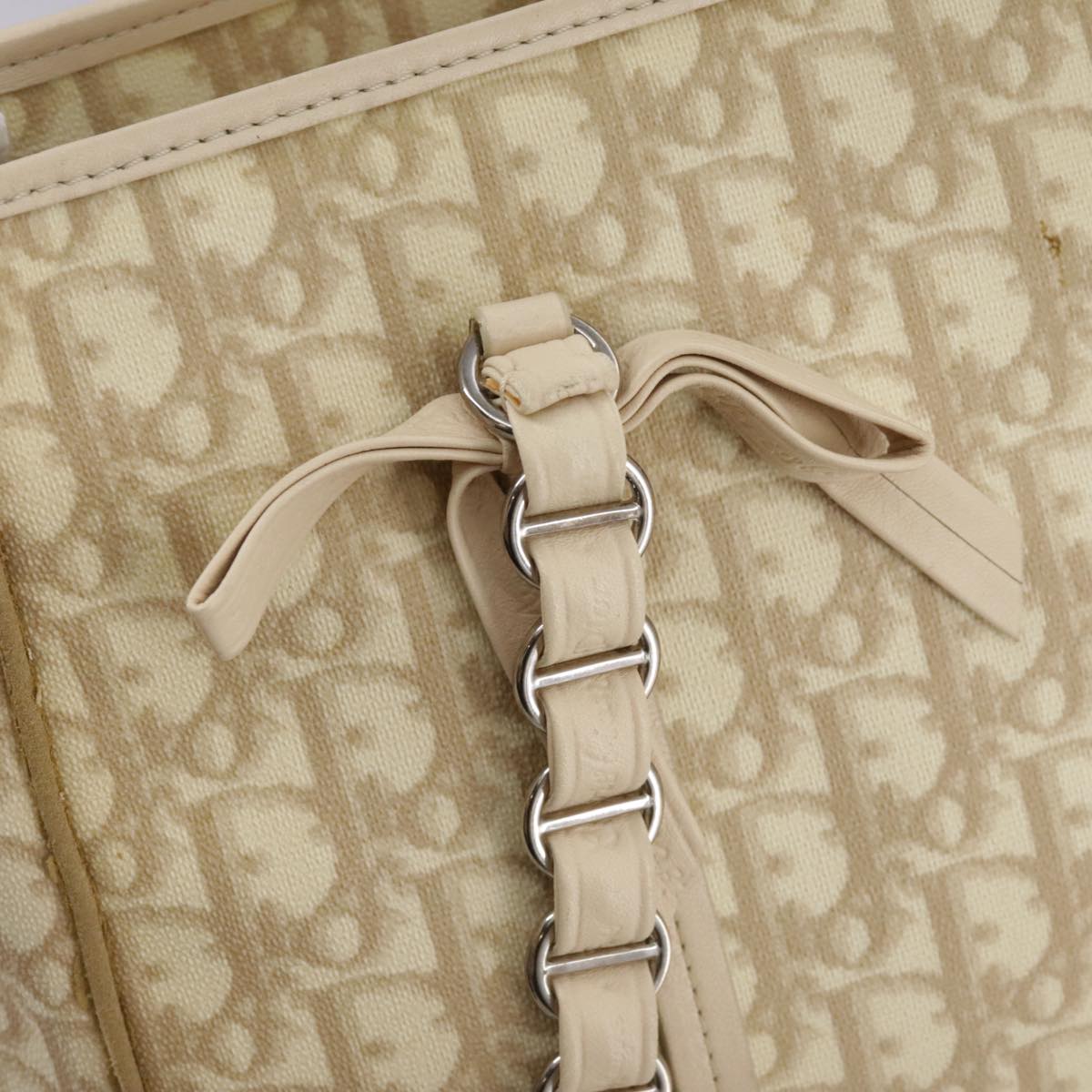 Dior Romantique, Beige, Canvas, shoulder