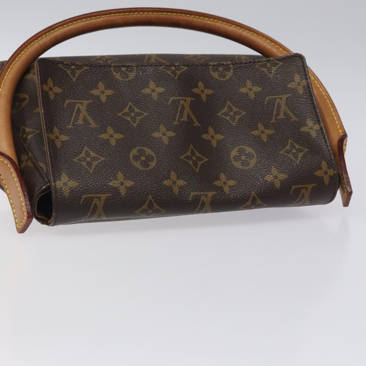 Louis Vuitton Mini looping, Brown, Canvas, shoulder