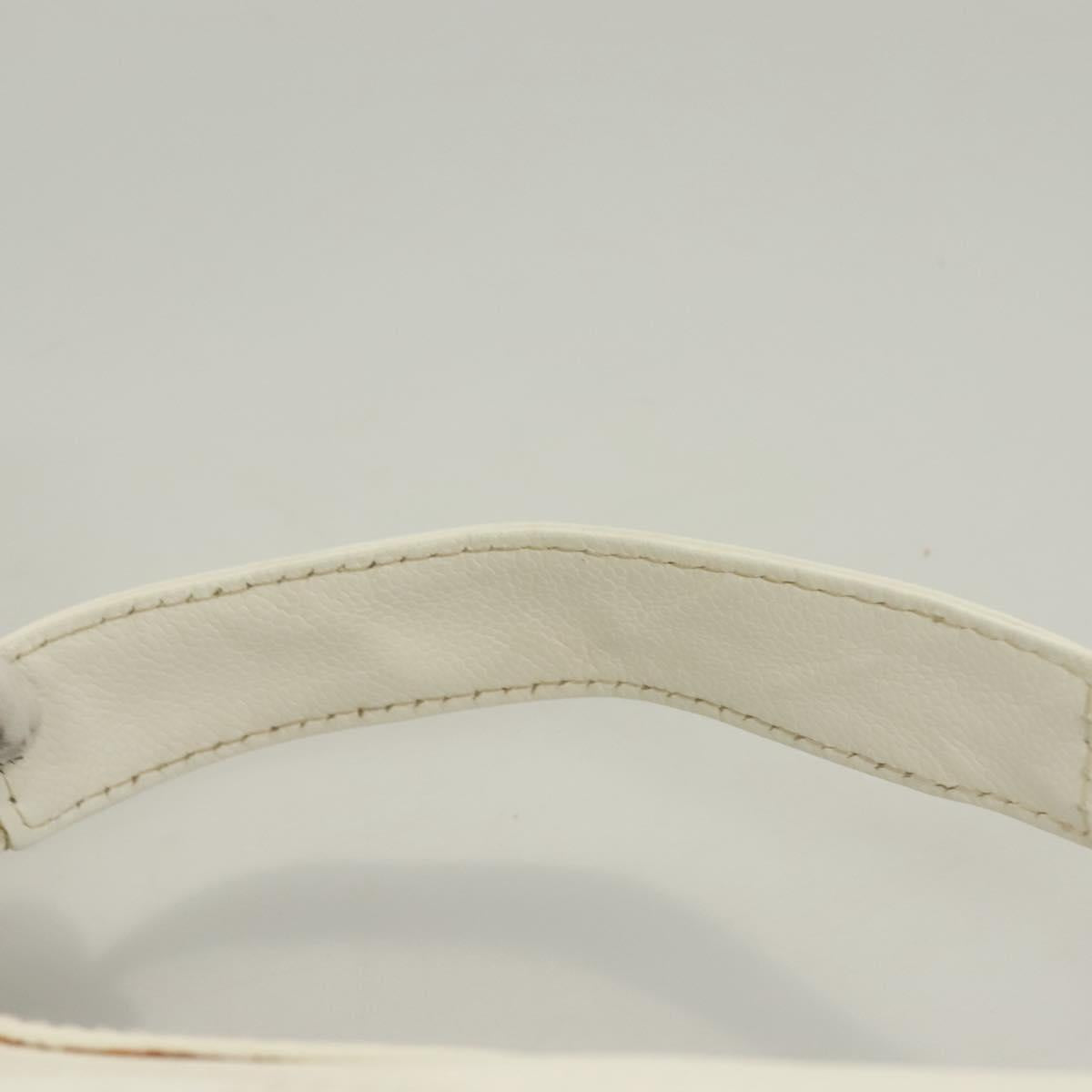 Chanel Logo CC, White, Leather, handbag