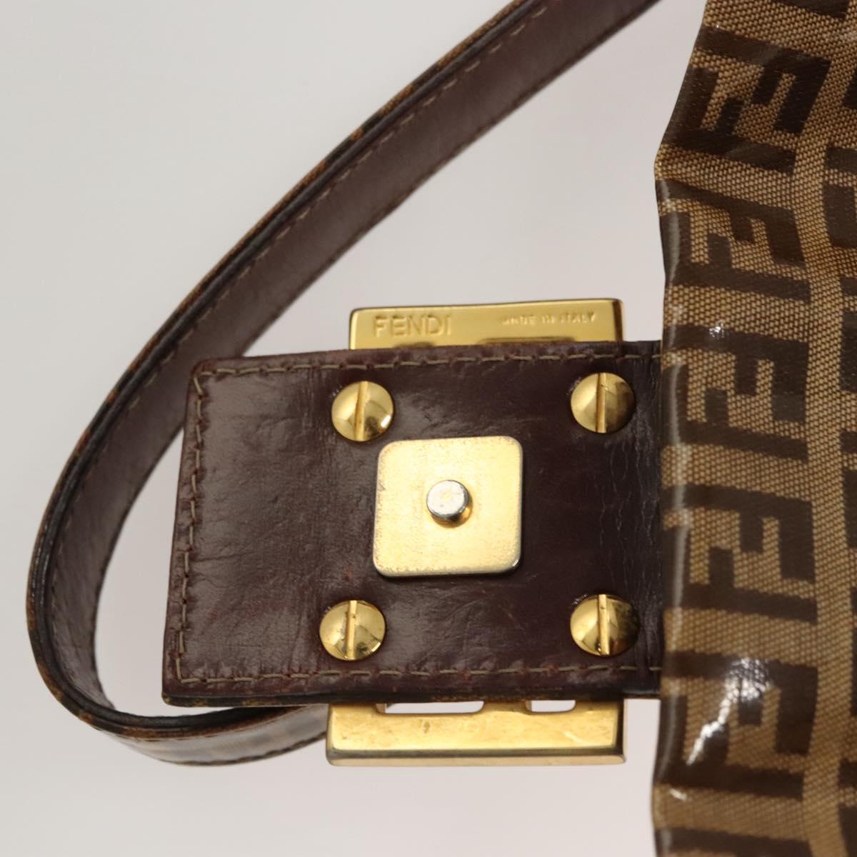 Fendi Baguette, Brown, Canvas, shoulder
