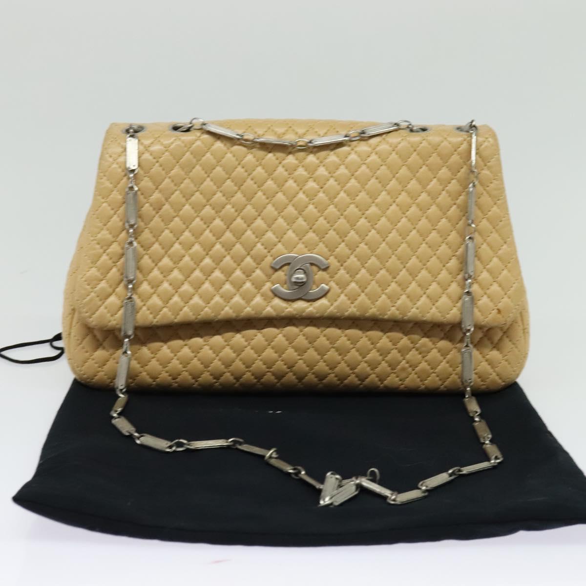 Chanel Bubble Quilt, Beige, Leather, shoulder