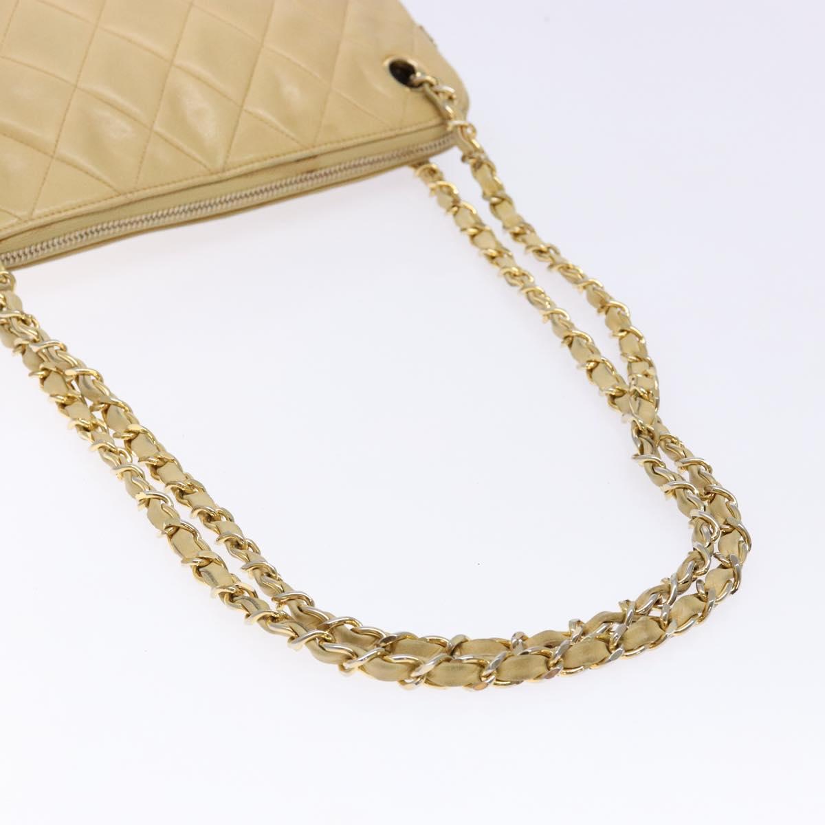 Chanel Quilted, Beige, Leather, shoulder