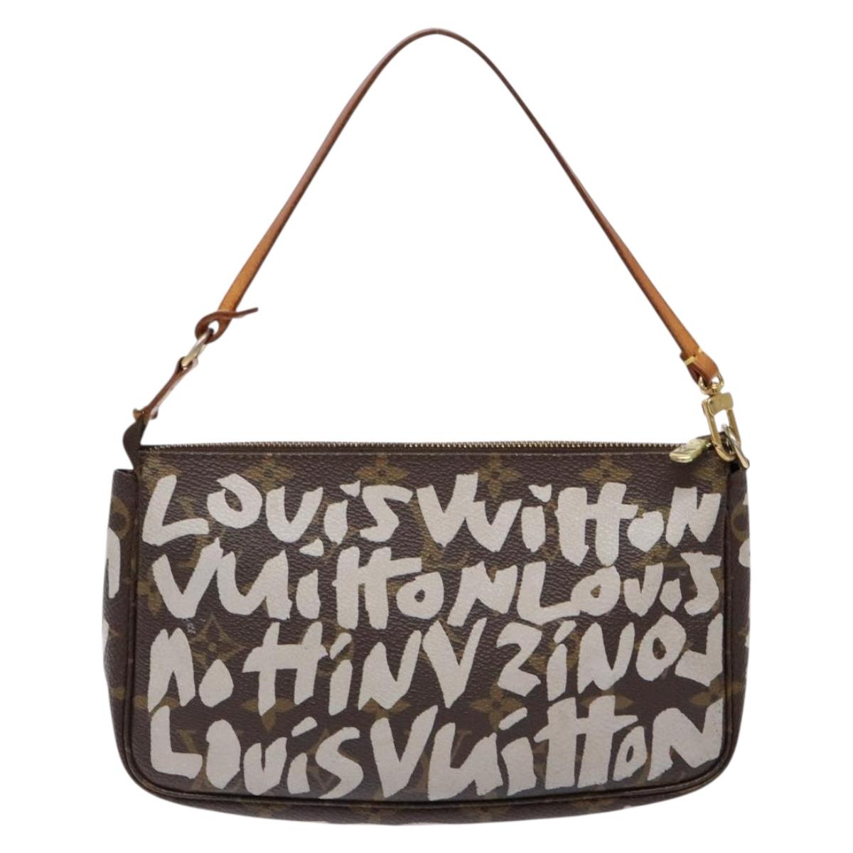 Louis Vuitton Pochette Accessoire, Brown, Canvas, clutch