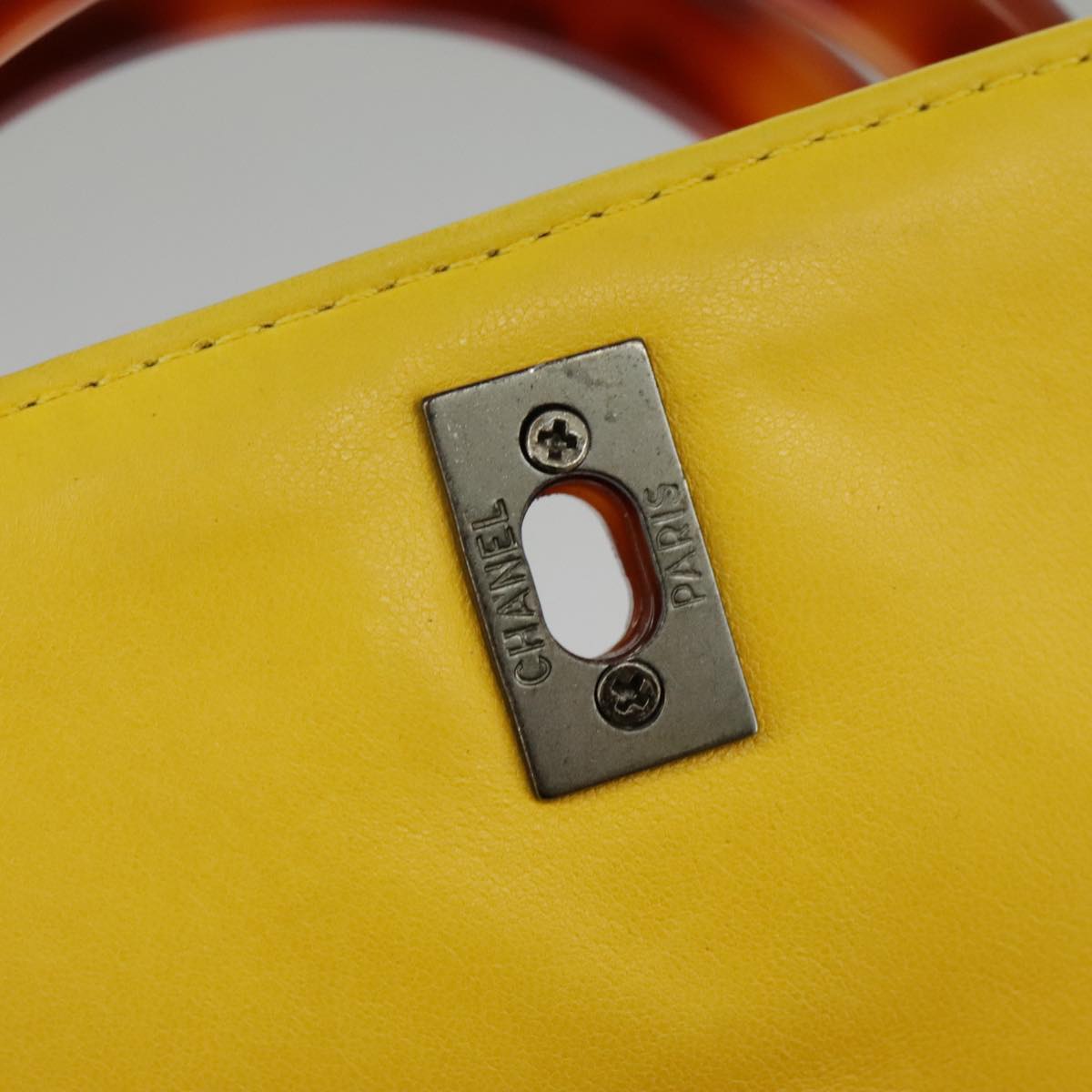 Chanel Cabas, Yellow, Leather, handbag