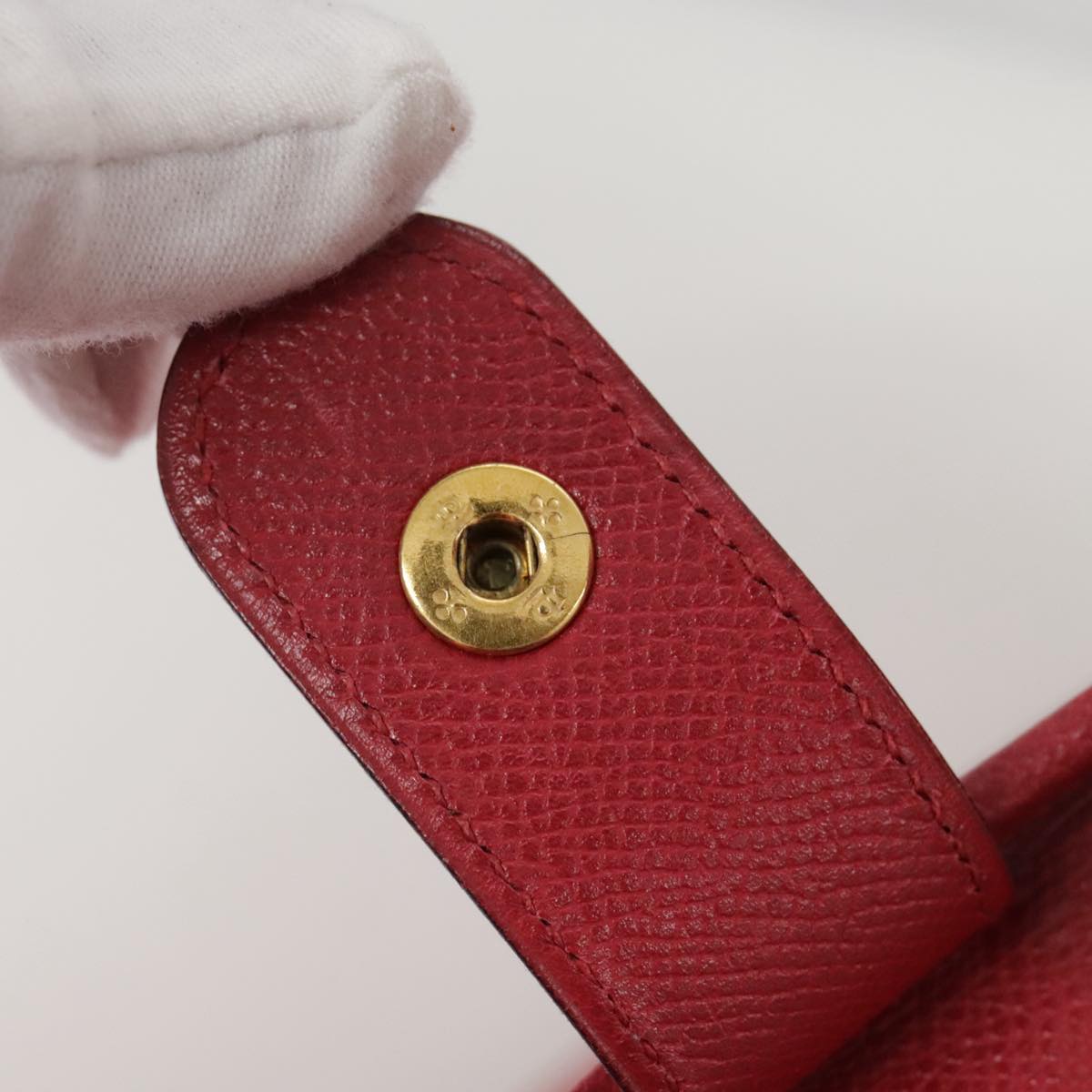 Hermès, Red, Leather, shoulder