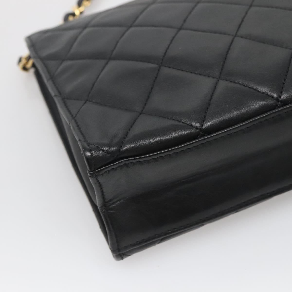 Chanel Matelassé, Black, Leather, shoulder
