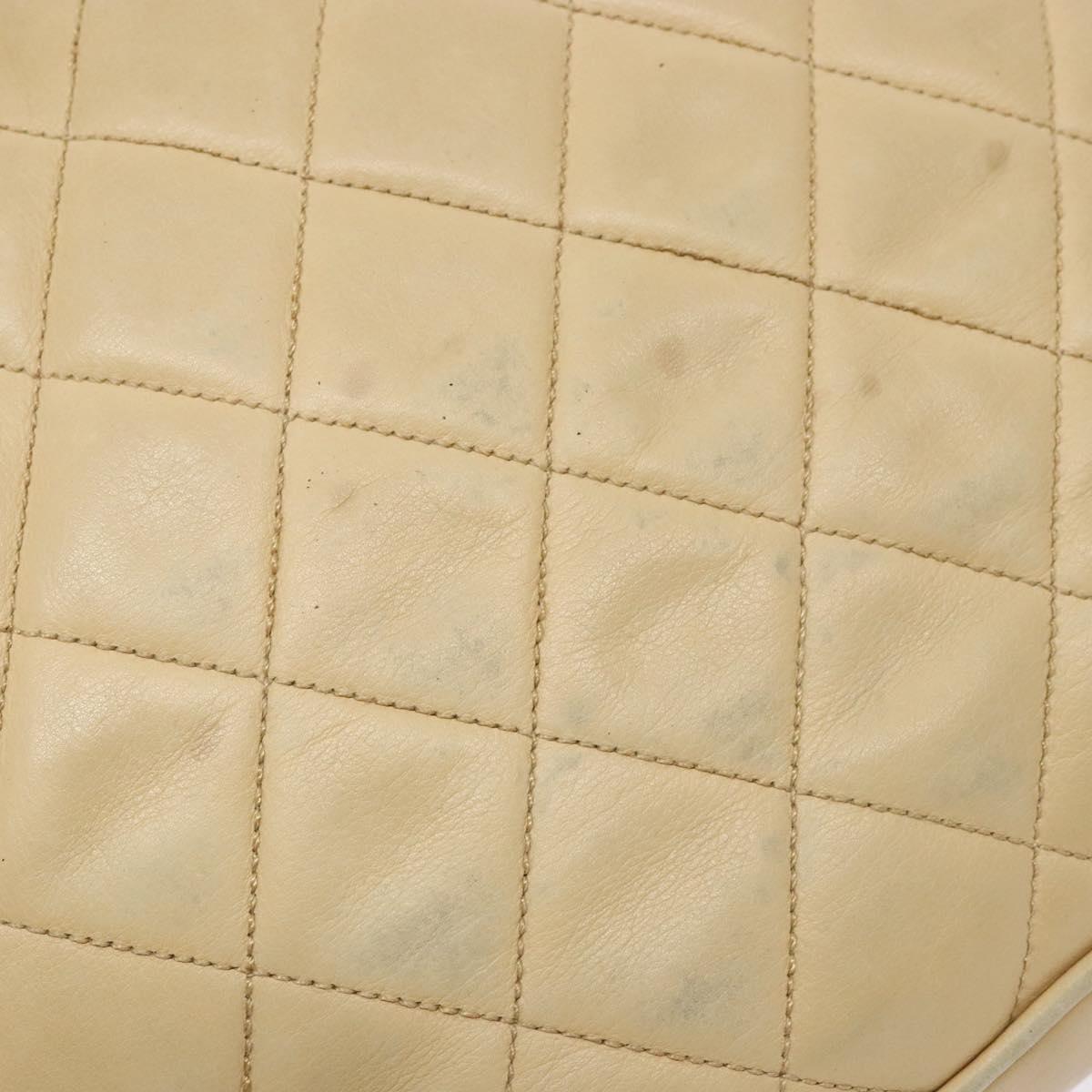 Chanel Quilted, Beige, Leather, shoulder