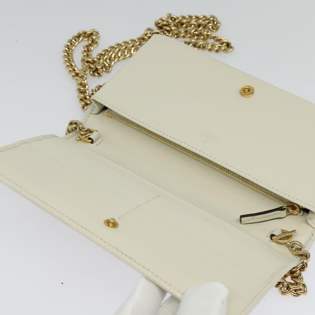 Gucci Horsebit, White, Leather, clutch