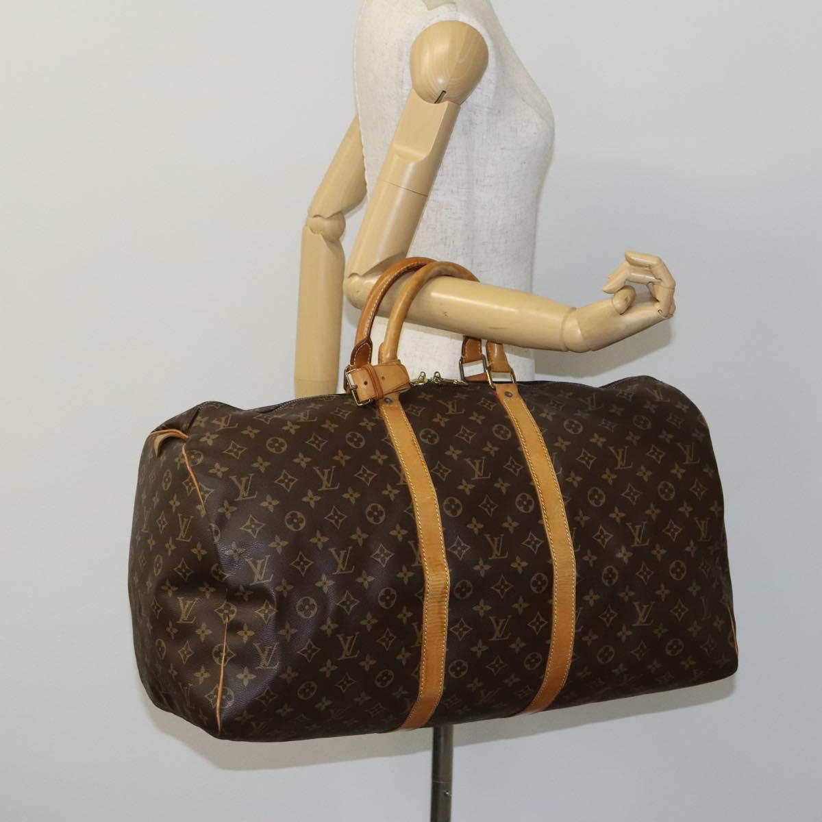 Louis Vuitton Keepall 50, Brown, Canvas, travel