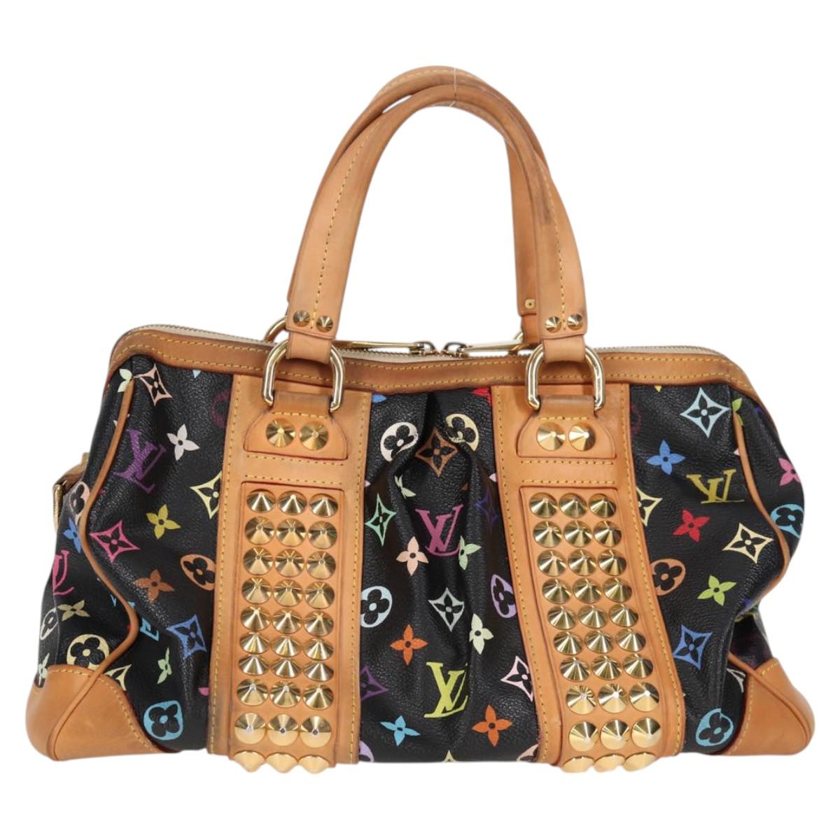 Louis Vuitton Courtney, Black, Canvas, handbag