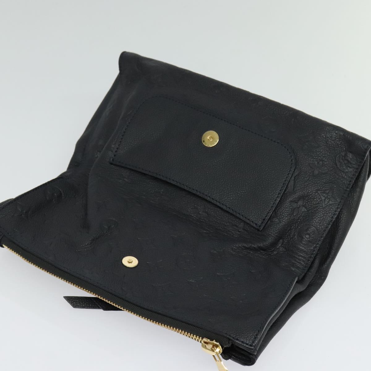 Louis Vuitton Petillante, Black, Leather, clutch