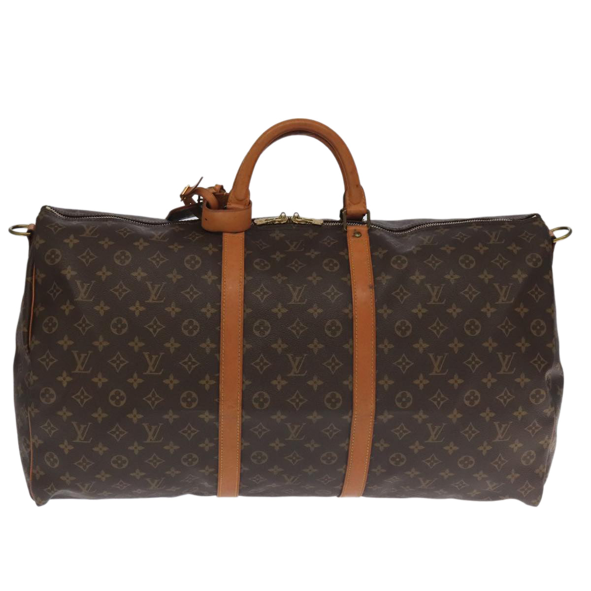 Louis Vuitton Keepall Bandoulière 60, Brown, Canvas, travel