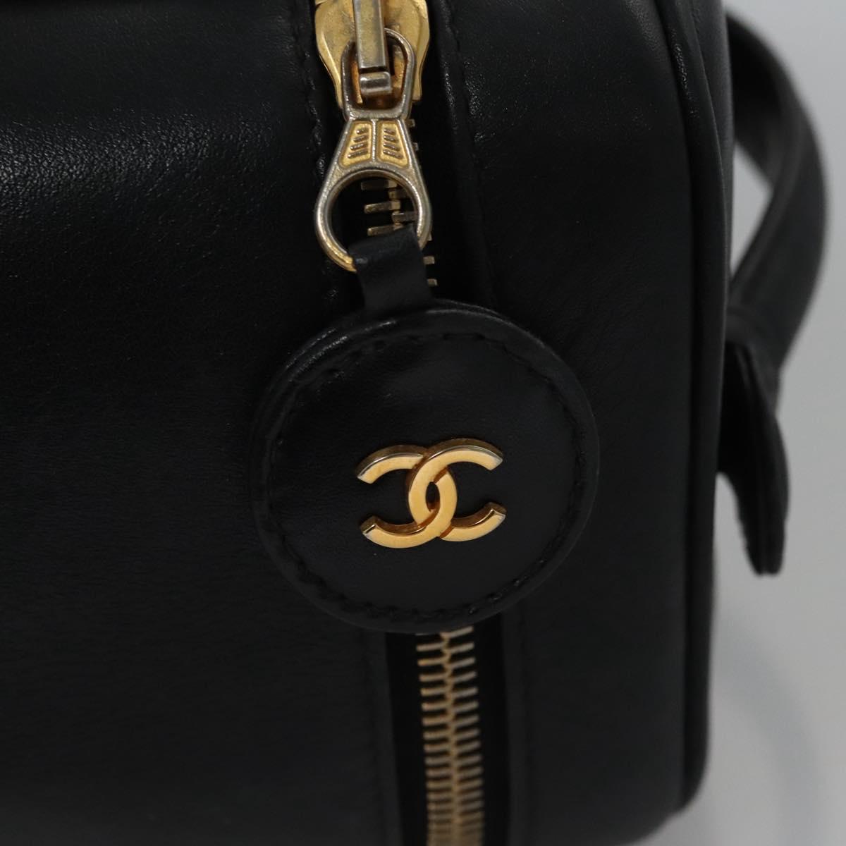 Chanel Vanity, Black, Leather, clutch