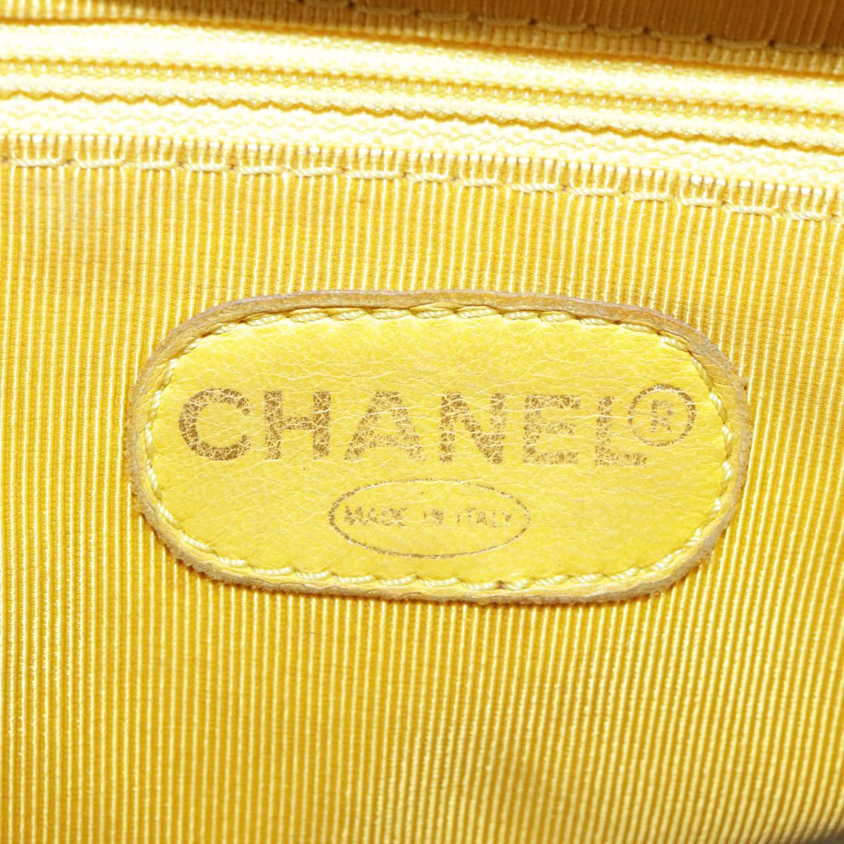 Chanel Cabas, Yellow, Leather, handbag