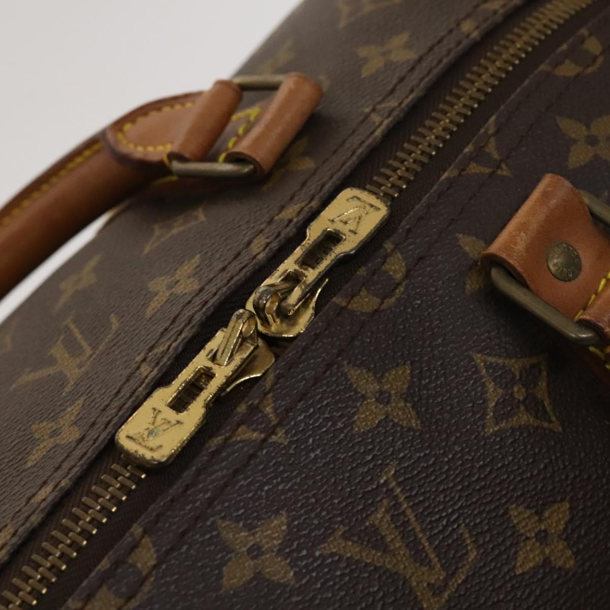 Louis Vuitton Keepall 55, Brown, Canvas, travel