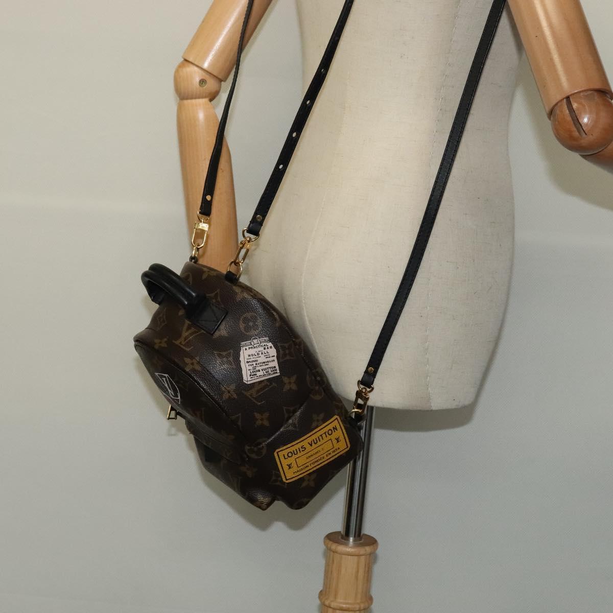 Louis Vuitton Palm Springs mini, Brown, Canvas, backpack
