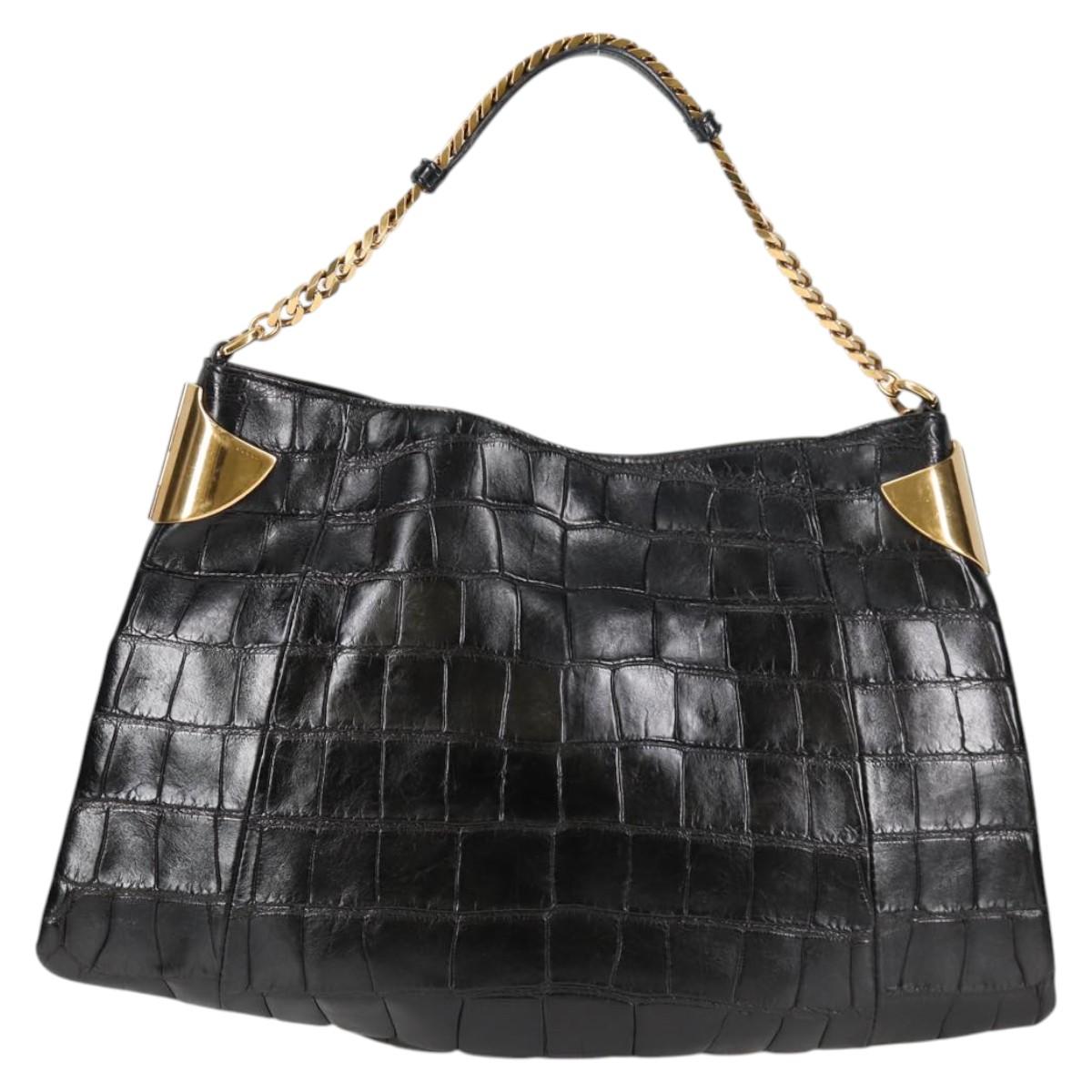 Gucci, Black, Leather, shoulder
