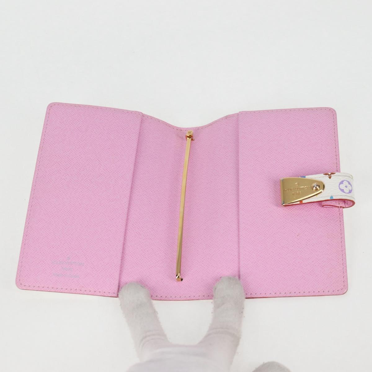 Louis Vuitton Agenda PM, White, Canvas, wallet