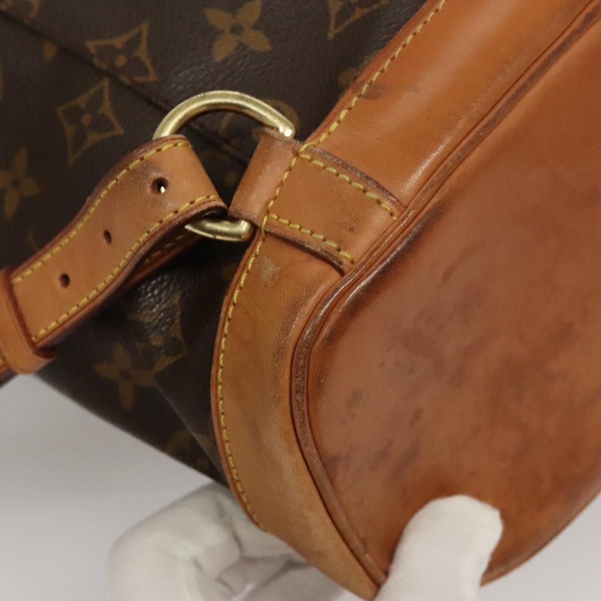 Louis Vuitton Montsouris MM, Brown, Canvas, backpack