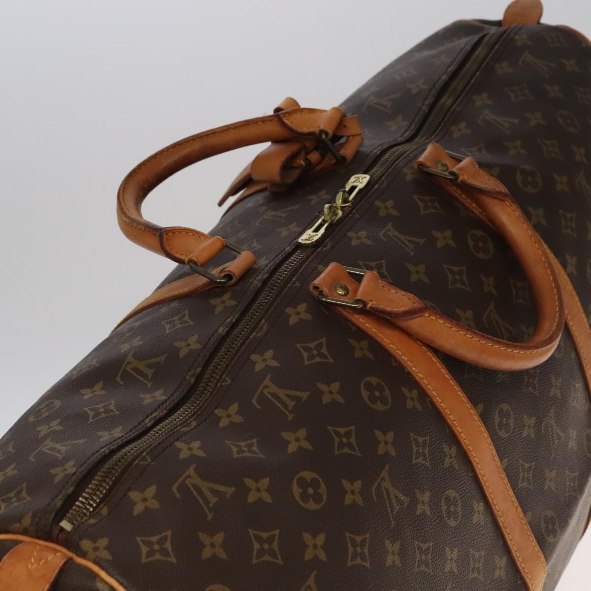 Louis Vuitton Keepall 60, Brown, Canvas, travel