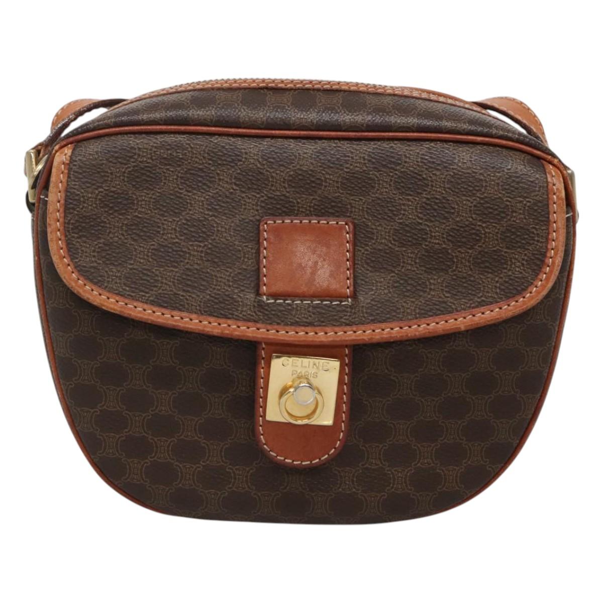 Céline Macadam, Brown, Canvas, shoulder