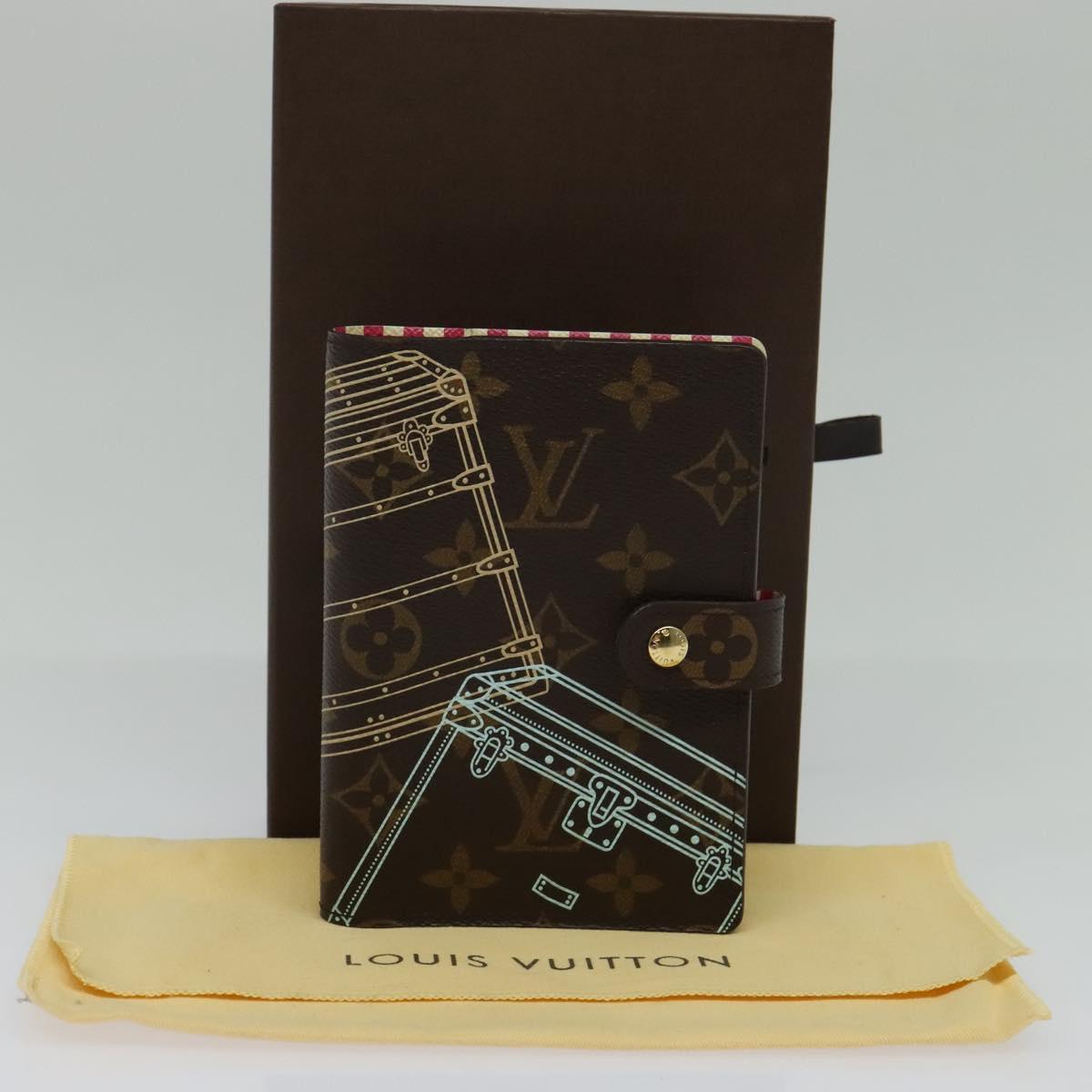 Louis Vuitton Agenda PM, Brown, Canvas, wallet