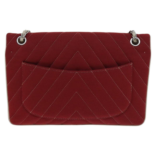 Chanel Chevron Quilted Leo Lion Single Flap Bag Jersey and leather, RED, CANVAS, Handbag