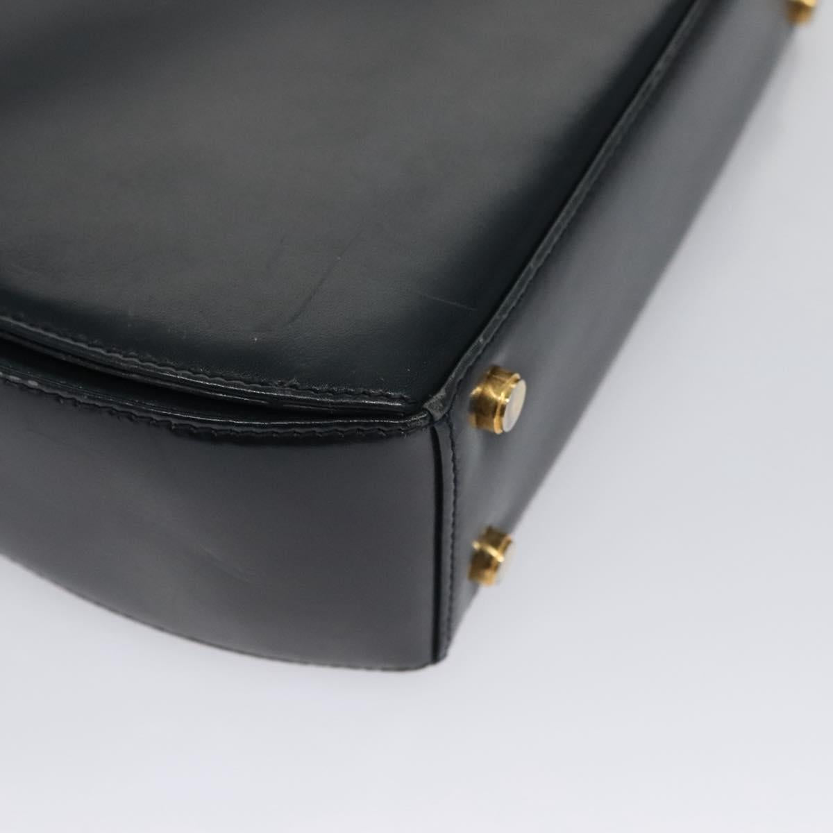 Salvatore Ferragamo Gancini, Black, Leather, handbag
