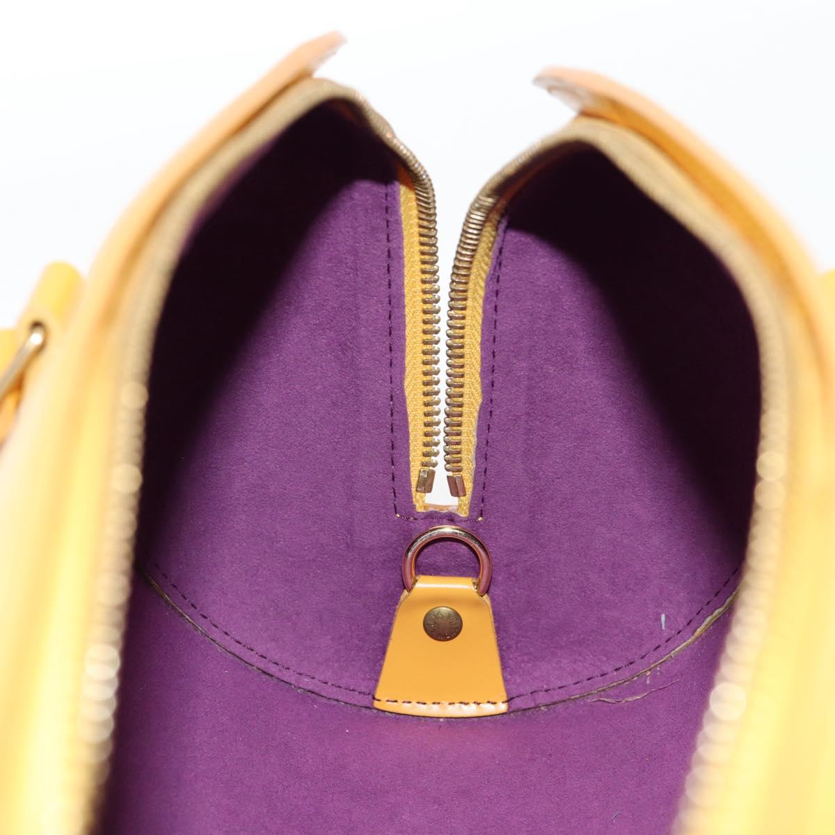 Louis Vuitton Papillon, Yellow, Leather, handbag